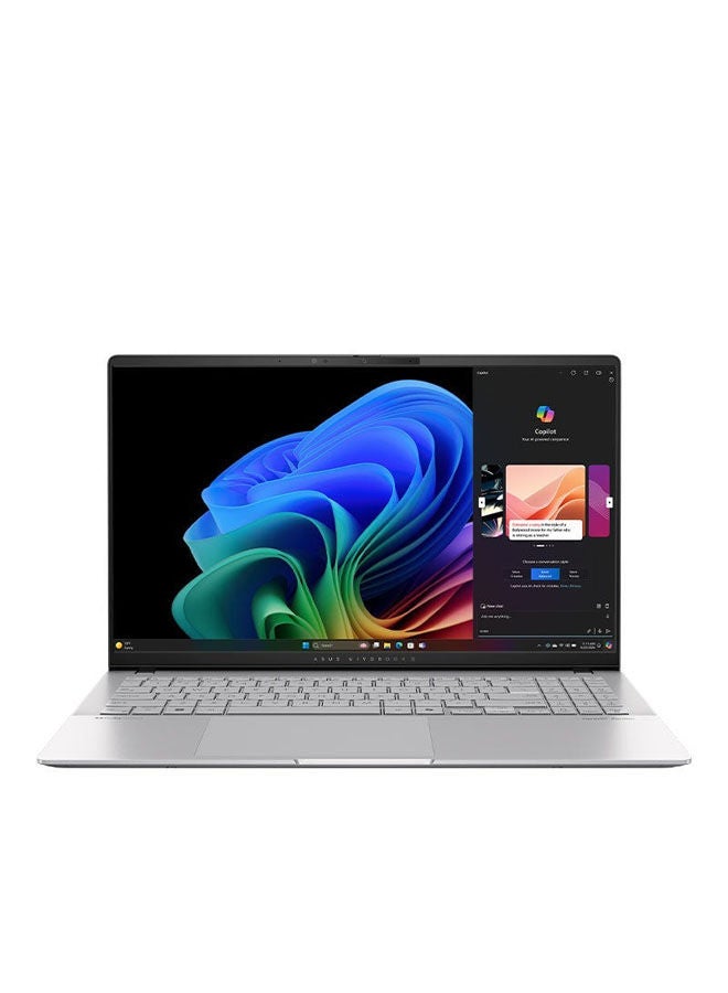 ASUS - ASUS Vivobook S15 S5507QA Snapdragon X Elite X1E 78 100 (Upgraded Version) Laptop, Qualcomm Adreno GPU/32GB Ram /1TB SSD/ Intel UHD Graphics/ Windows 11 Home/ English/Arabic Cool Silver - Image 1