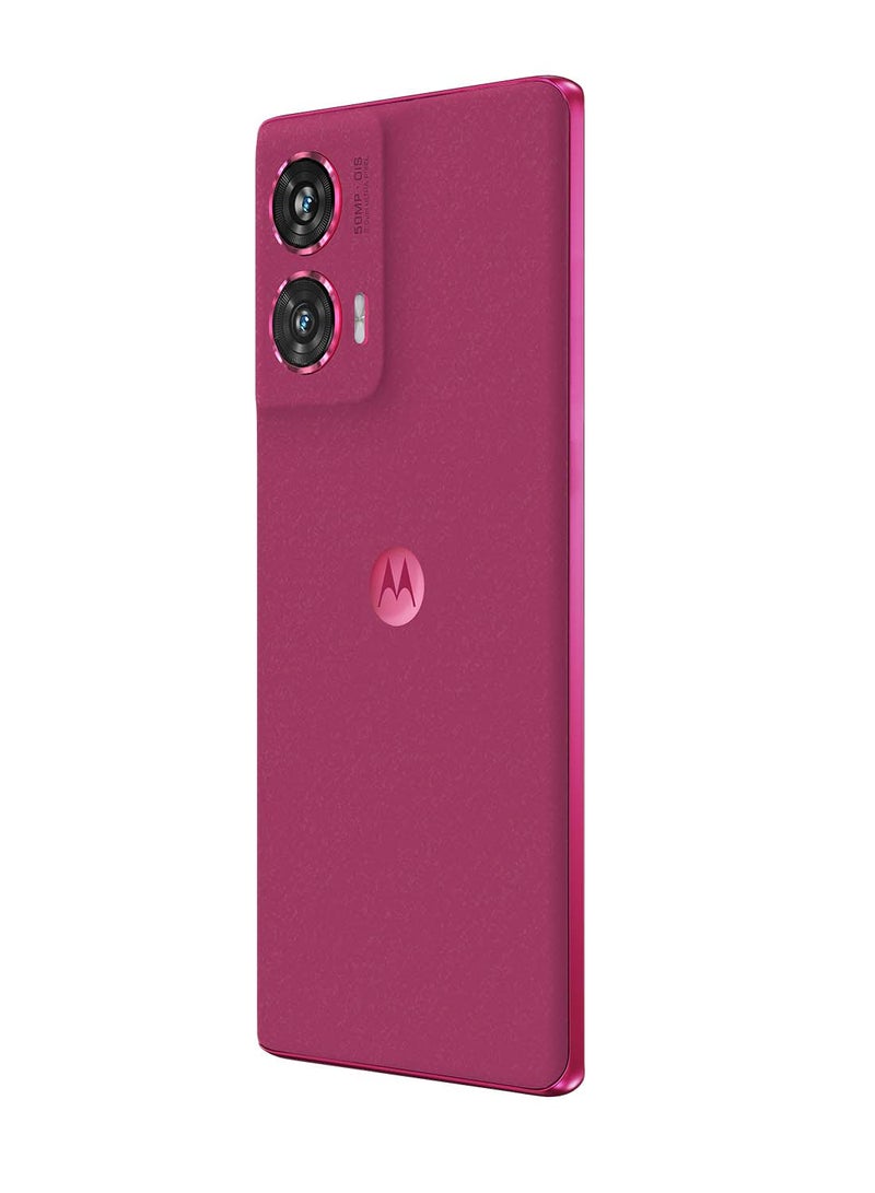 Motorola - Edge 50 Fusion Dual SIM Hot Pink 12GB RAM 512GB 5G - Middle East Version With Motorola Buds 105 - Image 1