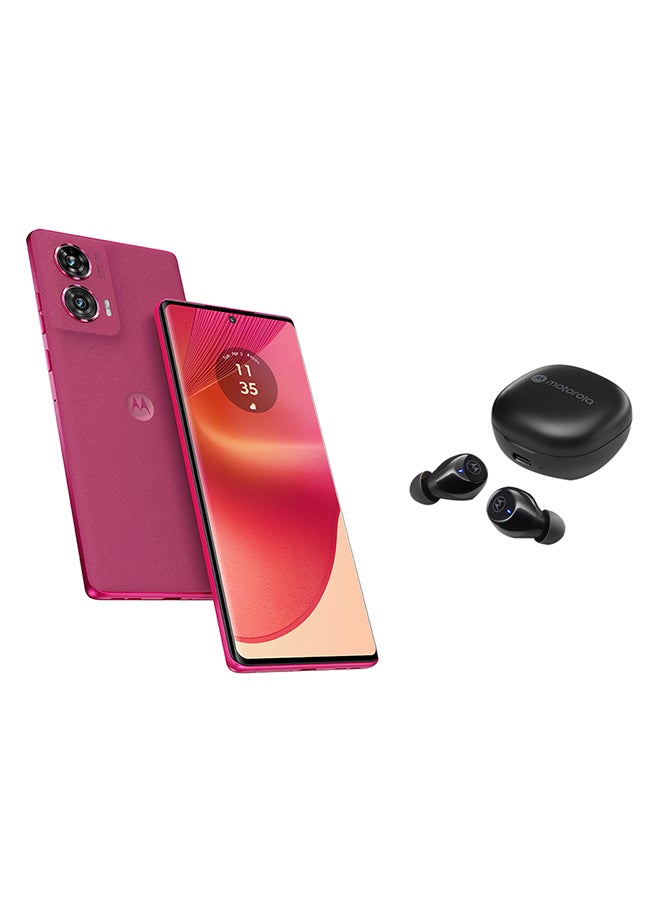 Motorola - Edge 50 Fusion Dual SIM Hot Pink 12GB RAM 512GB 5G - Middle East Version With Motorola Buds 105 - Image 1