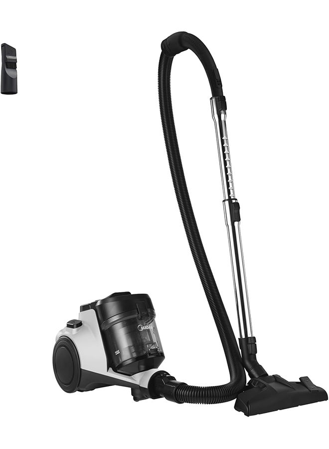 Midea Vacuum Cleaner Bagless Canister 2L Dust Capacity With HEPA Filter, Easy Emptying, 200W Suction power, Washable Filter For Pet Hair, Carpet, Tile, Hard Floor 2 L 1800 W MC08MEWH White  - Image 1