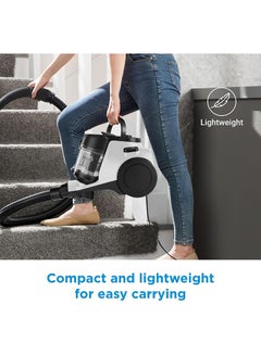 Midea Vacuum Cleaner Bagless Canister 2L Dust Capacity With HEPA Filter, Easy Emptying, 200W Suction power, Washable Filter For Pet Hair, Carpet, Tile, Hard Floor 2 L 1800 W MC08MEWH White  - Image 4