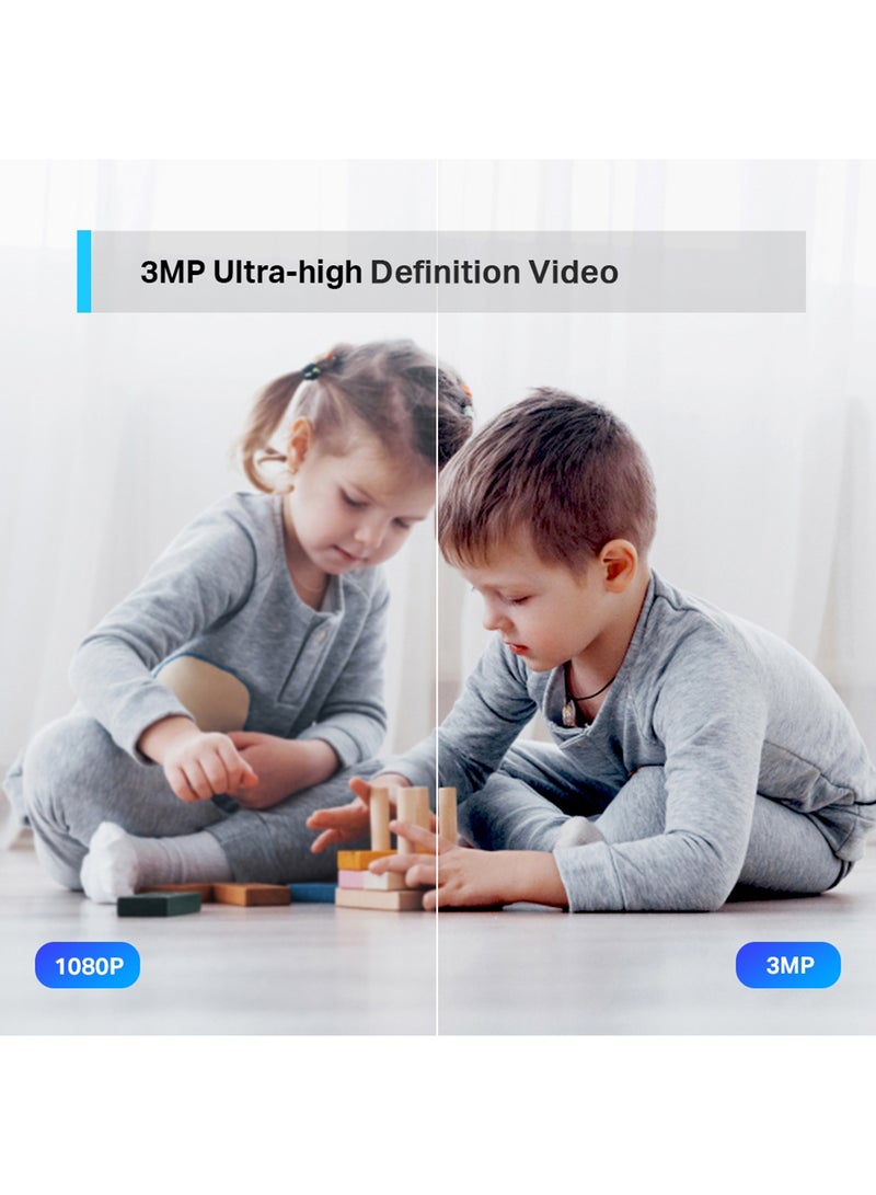 TP-LINK Tapo C210,  Wifi Camera, 2K 3MP Pet Camera Indoor Camera for Security, Wireless 360° for Baby Monitor, CCTV, Smart Motion Detection & Tracking, Night Vision, Works with Alexa & Google Home  - Image 4
