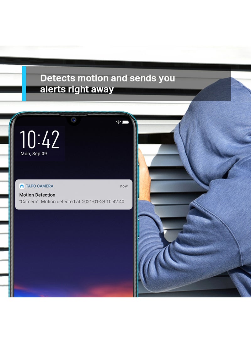 تي بي لينك كاميرا تابو C210، كاميرا واي فاي، كاميرا حيوانات أليفة بدقة 2K 3MP، كاميرا داخلية للأمان، لاسلكية 360° لمراقبة الأطفال، CCTV، كشف وتتبع الحركة الذكي، رؤية ليلية، تعمل مع أليكسا و جوجل هوم - Image 2