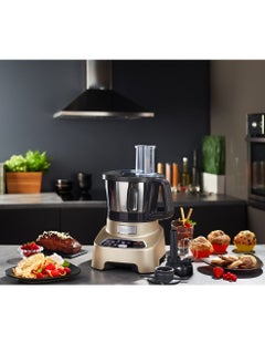 مولينكس Double Force Food Processor 1000 W 36 Functions Gold Champaign FP8267EG 1000 W FP8267 Gold Champaign  - Image 5