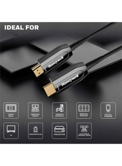 Honeywell HDMI AOC 2.1 Complaint , 15 Meter, 48GBPS, Supports UHD Resolution of 8K@60Hz, Male-to-Male, High-Speed Fiber Optics Cable, Compatible with TV, Gaming Console, etc. Black  - Image 5