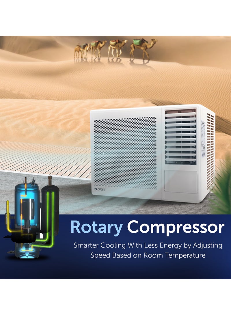 غراي مكيف هواء شباك 1.5 طن مع ضاغط دوار، R410A - ضمان كامل للأجزاء لمدة 5 سنوات - Image 5