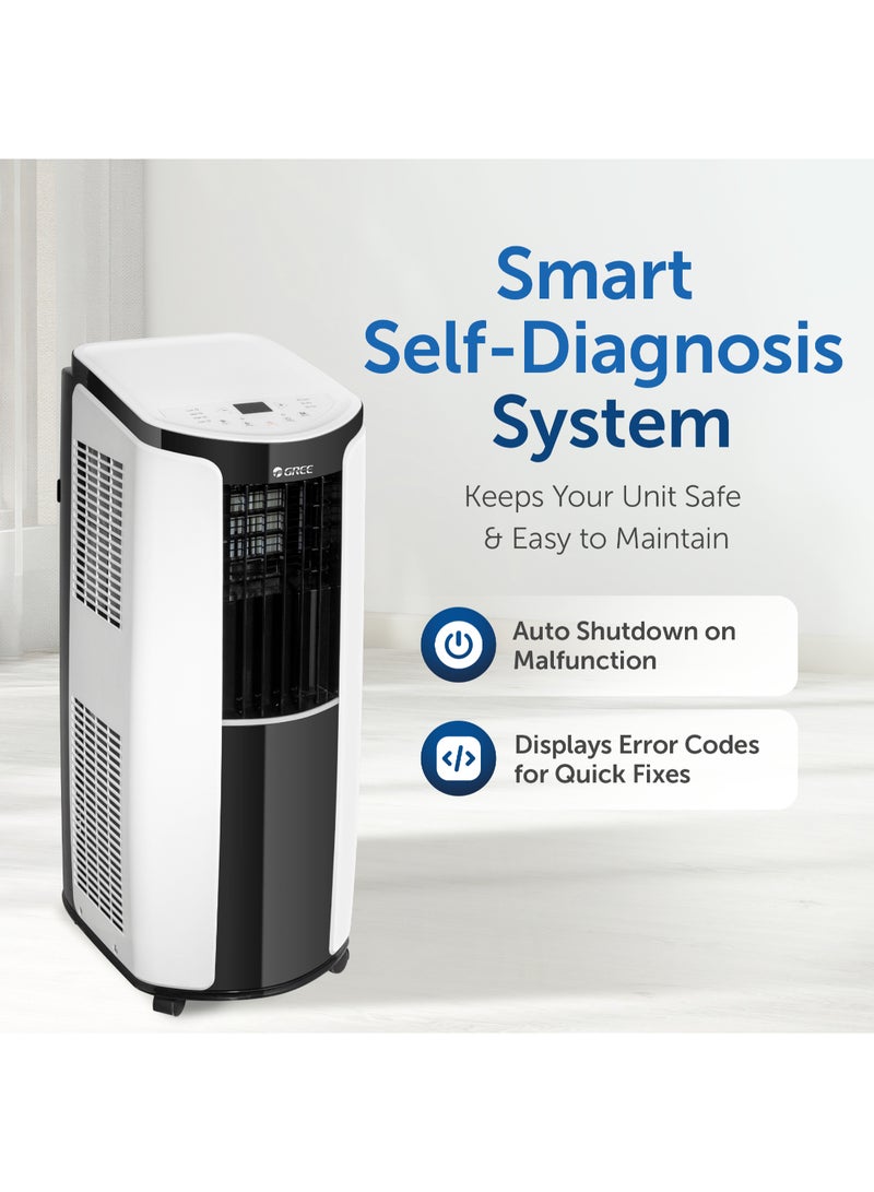 GREE - Portable Air Conditioner 1.0 Ton With Rotary Compressor, R410A - Cmatic-S12C1 - 5 Years Full Parts Warranty Cmatic-S12C1 White - Image 1