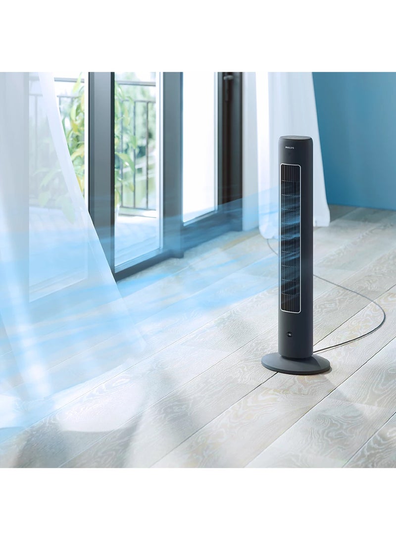 Philips - 5000 Series Tower Fan 2 Years Warranty CX5535/11 Grey - Image 1