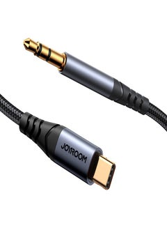 JOYROOM Joyroom stereo audio cable AUX 3.5 mm mini jack - USB-C for phone 1.2 m black (SY-A07) Black  - Image 4