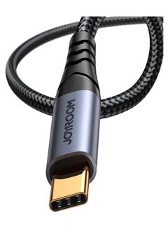 JOYROOM Joyroom stereo audio cable AUX 3.5 mm mini jack - USB-C for phone 1.2 m black (SY-A07) Black  - Image 2