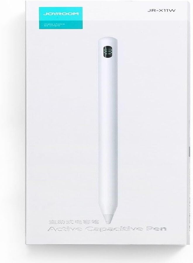 JOYROOM - JOYROOM JR-X11W Active Digital Stylus Pen for iOS and Android Touch Screen Devices, White, Tablets, Smartphones Off, Tablet PC WHITE - Image 1