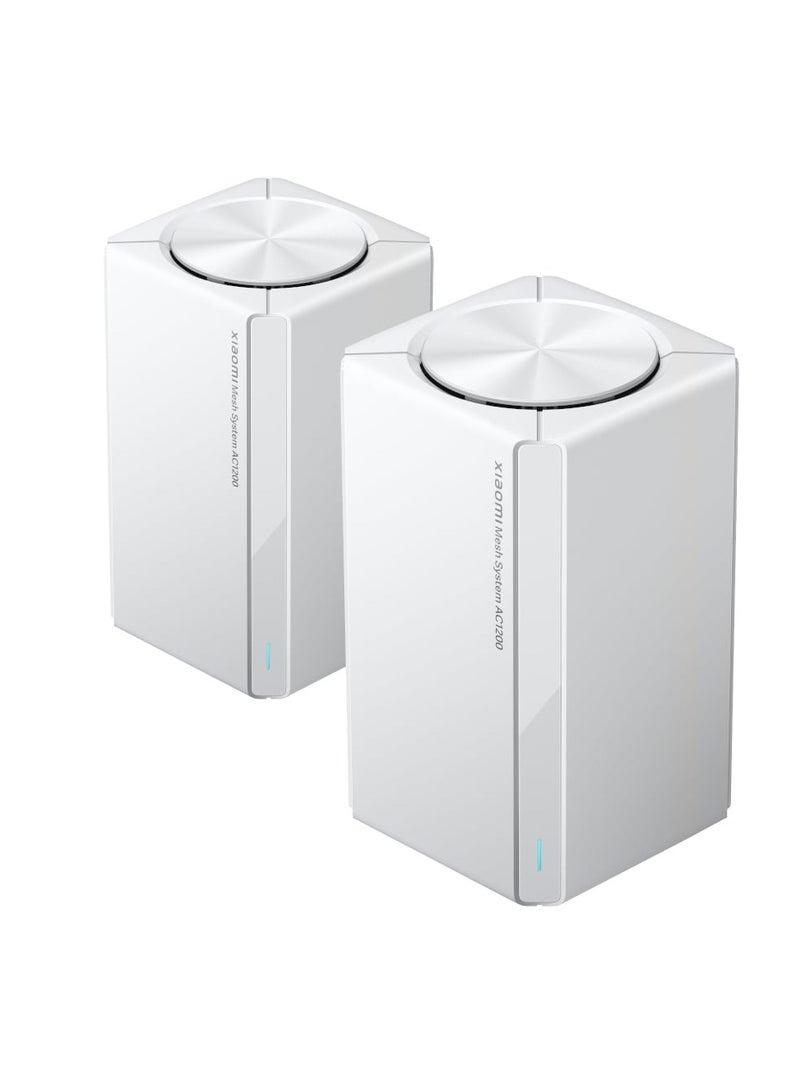شاومي نظام Mesh AC1200 (عبوة من قطعتين) | نطاق مزدوج 2.4 جيجاهرتز و5 جيجاهرتز بسرعة 1200 ميجابت في الثانية | يغطي مساحة تصل إلى 2800 قدم مربع / 260 مترًا مربعًا  - Image 1