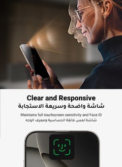 Ugreen 2Pack iPhone 16 Pro Privacy Screen Protector  6.3 Inch  Face ID Supported Easy Installation Anti-Spy & Privacy Protection Anti-Fingerprint & Bubble Free, Case Friendly 9H Tempered Glass Black  - Image 5