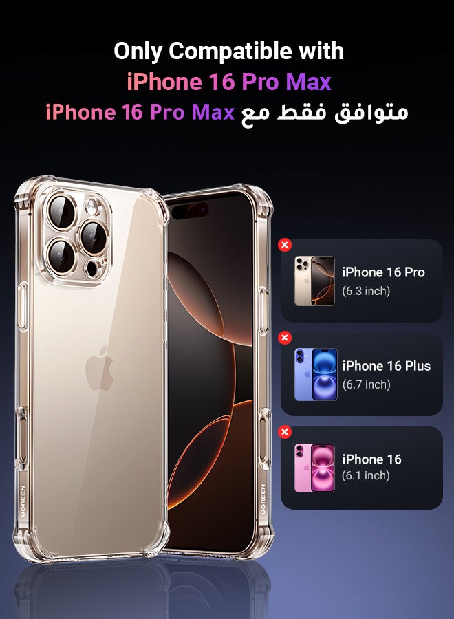 يو جرين - جراب حافظة حماية آيفون 16 برو ماكس  شفاف ناعم من مادة بولي يوريثين حراري - بي سي الصديقة للبشرة لمنع الاصفرار، مقاوم للسقوط، مقاوم للخدش، سهل التركيب والإزالة، جراب آيفون 6.9 بوصة فائق النحافة - Image 1