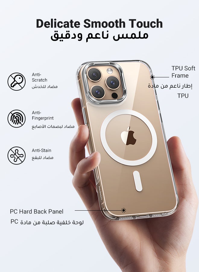 يو جرين - حامل عدسات لهاتف جراب حماية آيفون 16 برو  مغناطيسي كامل الحماية العسكرية ضد السقوط يدعم الشحن اللاسلكي ماجسيف مقاوم للسقوط ومقاوم للخدش غطاء واقٍ مقاس 6.3 بوصة - Image 1