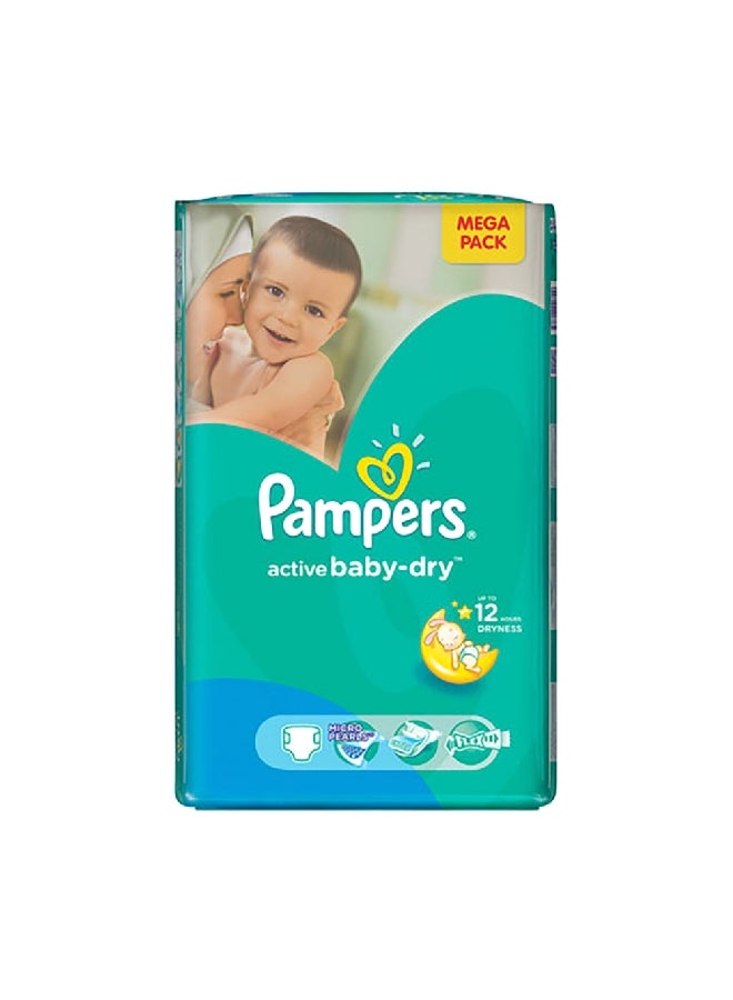 Pampers Mega Pack Junior Active Baby-Dry Diapers White Size-5 43.4 x 11 x 26.4 cm 11501325 - Image 1