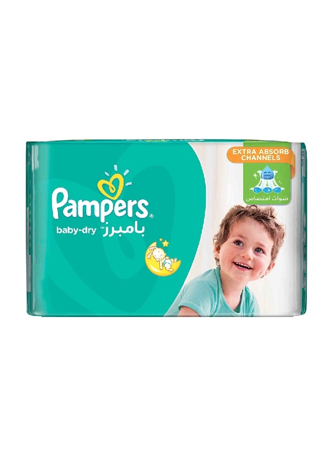 Pampers Mega Pack Extra Large Active Baby-Dry Diapers White Size-6 49.2 x 11.4 x 23.4 cm 11501315 - Image 1
