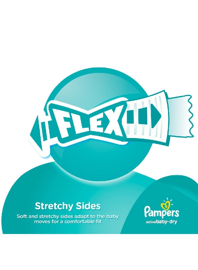 Pampers Mega Pack Extra Large Active Baby-Dry Diapers White Size-6 49.2 x 11.4 x 23.4 cm 11501315 - Image 2