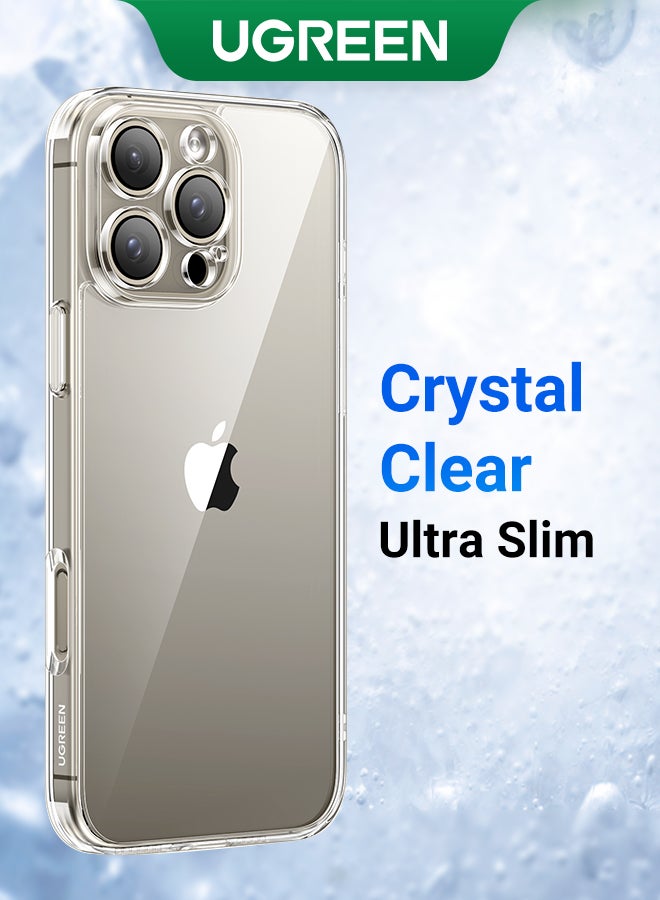 iPhone 16 Pro Case Clear, iCrystal Tech, Military-Grade Drop Protection, iPhone 16 Pro Cover Slim with Shockproof Protective Bumper, Anti Scratch & Fingerprint, 16 Pro Case Cover 6.3 inch Clear 