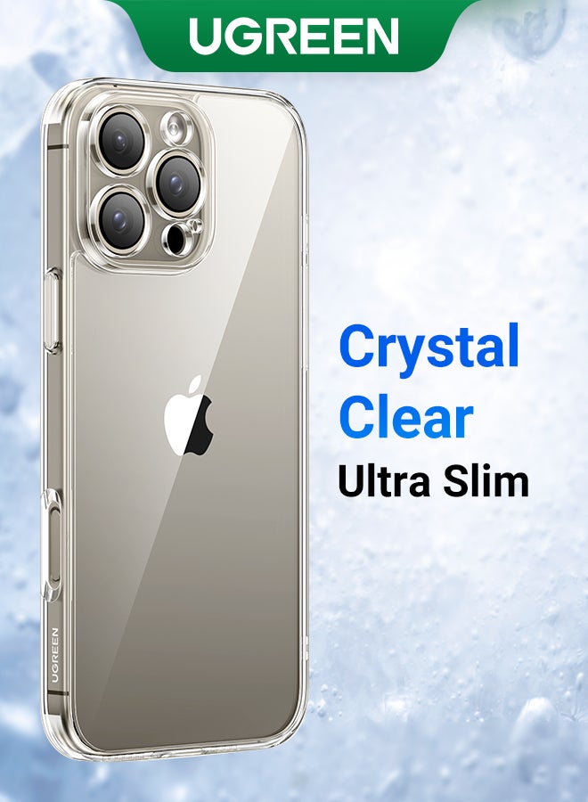 iPhone 16 Pro Case Clear, iCrystal Tech, Military-Grade Drop Protection, iPhone 16 Pro Cover Slim with Shockproof Protective Bumper, Anti Scratch & Fingerprint, 16 Pro Case Cover 6.3 inch Clear 