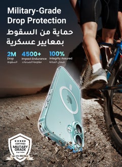 يو جرين جراب ماج سيف لهاتف آيفون 16 بلس, مغناطيس قوي, خاصية تأخير الاصفرار المطورة, حماية عسكرية، مقاوم للخدش، غطاء مغناطيسي لهاتف آيفون 16 بلس متوافق مع ملحق ماج سيف  - Image 4
