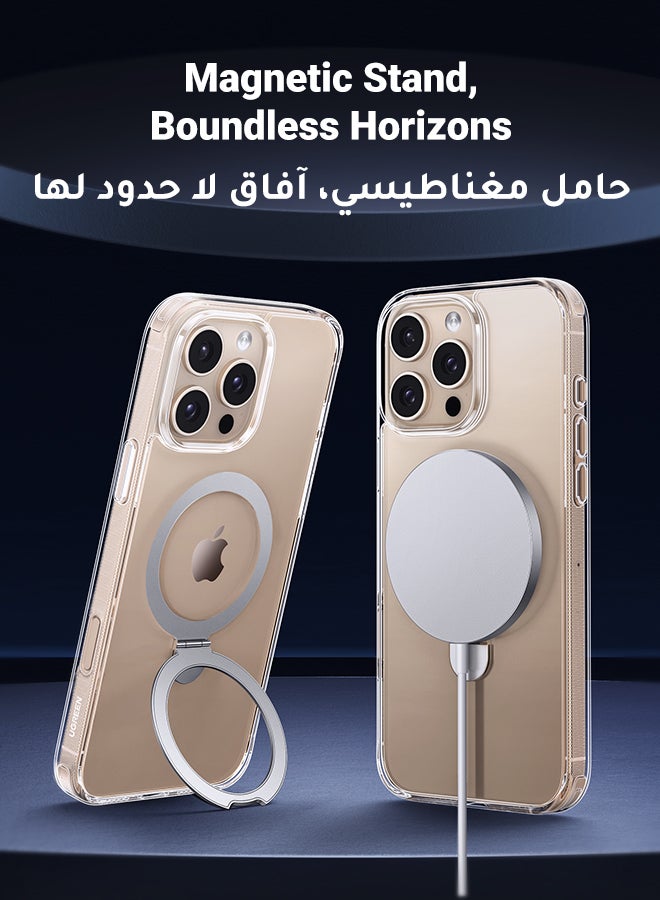 يو جرين جراب ماج سيف لهاتف أيفون ١٦ برو ماكس قابل للطي مع حامل , مغناطيس قوي, حامل قوي ومتعدد الاستخدامات, حماية من السقوط بدرجة عسكرية, غطاء حامل مغناطيسي لهاتف أيفون 16 برو ماكس مضاد لبصمات الأصابع ومضاد للخدش  - Image 3