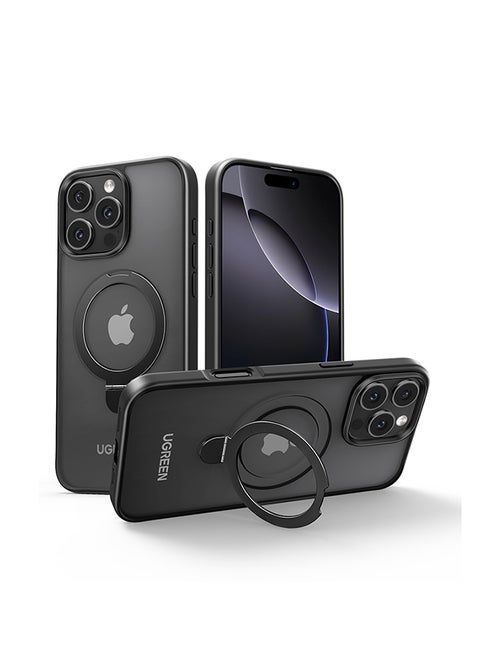 iPhone 16 Pro Max Magsafe Case Kickstand for, Strong Magnetic, Sturdy & Versatile Stand, Never Yellow, Military-Grade Drop Protection, 16 Pro Max Magnetic Stand Cover, Anti-Fingerprint Anti-Scratch Black