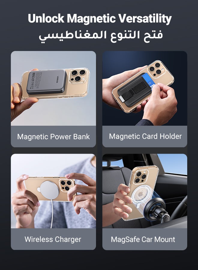 يو جرين - جراب ماج سف لهاتف أيفون 16 برو ماكس مع حامل قابل للدوران 360 درجة, مغناطيس قوي, حماية من السقوط بدرجة عسكرية, كفر ١٦ برو ماكس متوافق مع MagSafe وملحقات الهاتف المغناطيسية - Image 1