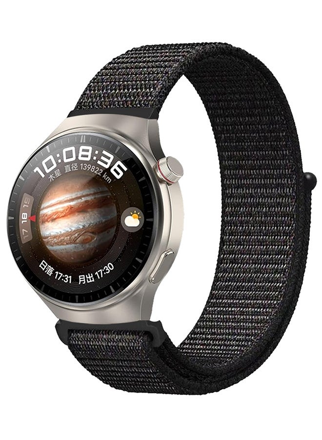 MARGOUN (Band Size 20mm) Nylon Sport Band Compatible with Samsung Galaxy Watch 3 41mm/Galaxy Watch 42mm/Active 40mm/Active 2 40mm 44mm Replacement Wristbands Watch Strap Black - Image 1