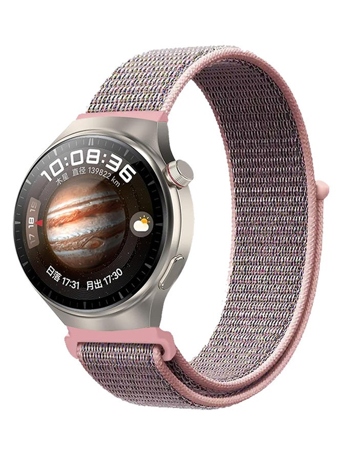 MARGOUN (Band Size 20mm) Nylon Sport Band Compatible with Samsung Galaxy Watch 3 41mm/Galaxy Watch 42mm/Active 40mm/Active 2 40mm 44mm Replacement Wristbands Watch Strap Grey Pink - Image 1