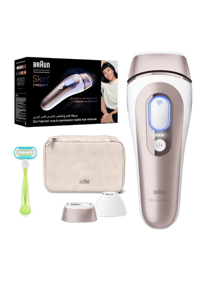 BRAUN - Ipl Skin I·Expert, At Home Hair Removal, With Free App, 2 Heads, Pl7147 Pink / White - Image 1