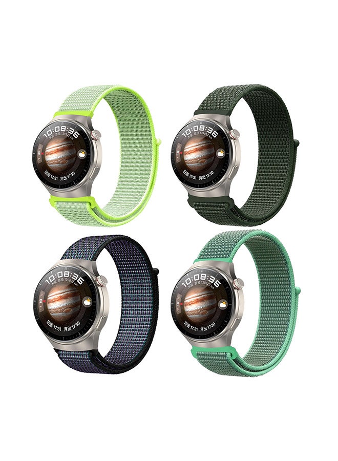 MARGOUN (Band Size 20mm) 4 Pack Nylon Sport Band Compatible with Samsung Galaxy Watch 3 41mm/Galaxy Watch 42mm/Active 40mm/Active 2 40mm 44mm Replacement Wristbands Watch Strap Multicolour6 - Image 2