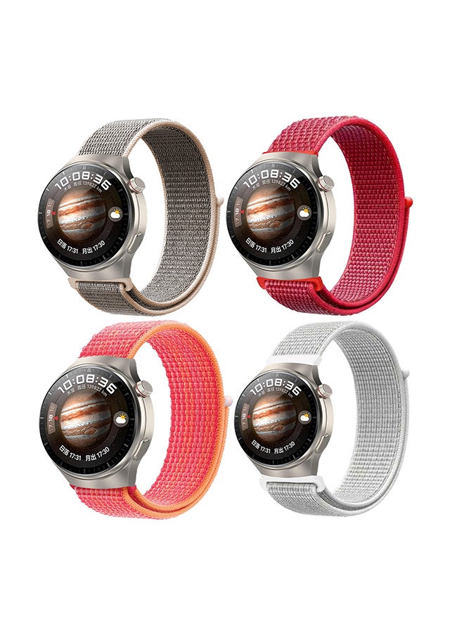 MARGOUN (Band Size 20mm) 4 Pack Nylon Sport Band Compatible with Samsung Galaxy Watch 3 41mm/Galaxy Watch 42mm/Active 40mm/Active 2 40mm 44mm Replacement Wristbands Watch Strap Multicolour1 - Image 2