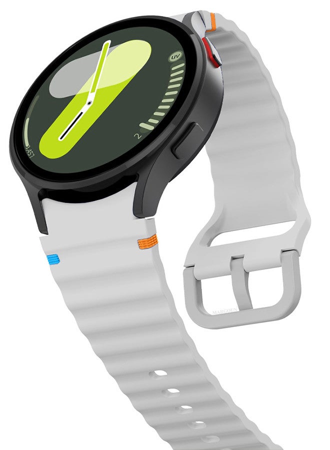 مارجون (لساعة سامسونج جالكسي 7 / ساعة سامسونج جالكسي 6) سوار رياضي من السيليكون مع خط منسوج مزخرف بتصميم متين ورياضي للرجال والنساء - Image 4