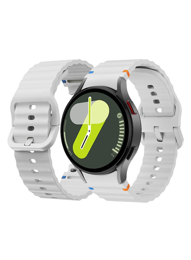 مارجون (لساعة سامسونج جالكسي 7 / ساعة سامسونج جالكسي 6) سوار رياضي من السيليكون مع خط منسوج مزخرف بتصميم متين ورياضي للرجال والنساء - Image 2