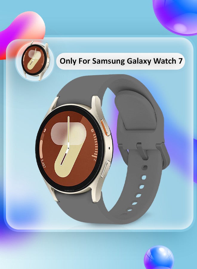 MARGOUN (for Samsung Galaxy Watch 7 / Samsung Galaxy Watch 6 ) Silicone Sport Band Durable and Sport Design for Men Women Grey - Image 3