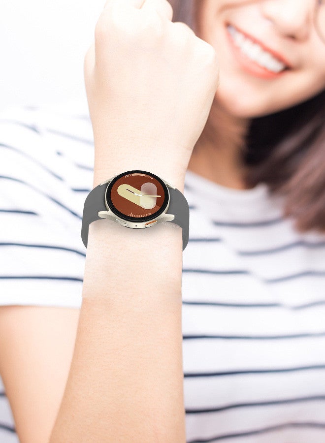 MARGOUN (for Samsung Galaxy Watch 7 / Samsung Galaxy Watch 6 ) Silicone Sport Band Durable and Sport Design for Men Women Grey - Image 4