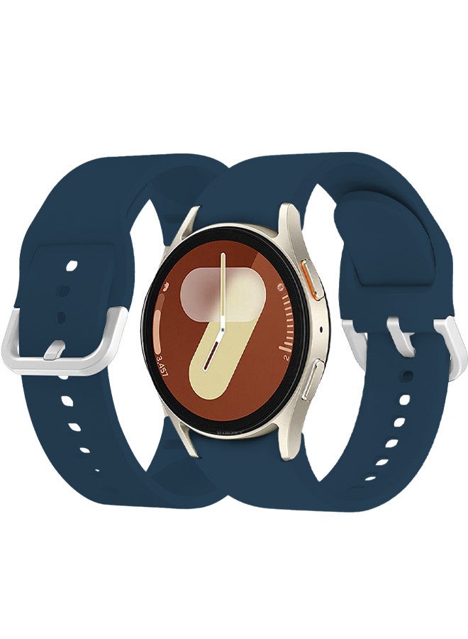 مارجون (for Samsung Galaxy Watch 7) Silicone Sport Band Durable and Sport Design for Men Women Dark Blue - Image 2