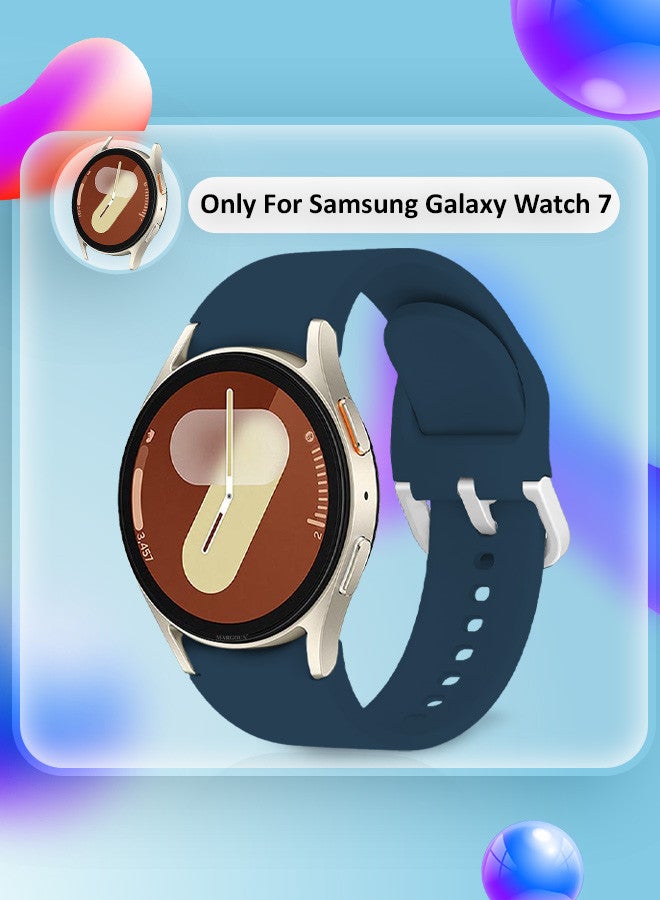 مارجون (for Samsung Galaxy Watch 7) Silicone Sport Band Durable and Sport Design for Men Women Dark Blue - Image 3