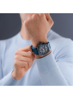 POLICE Men's Sonic Blue & Black Dial Blue Silicone Strap Gents Chronograph Watch With Stainless Steel Case  - Image 5