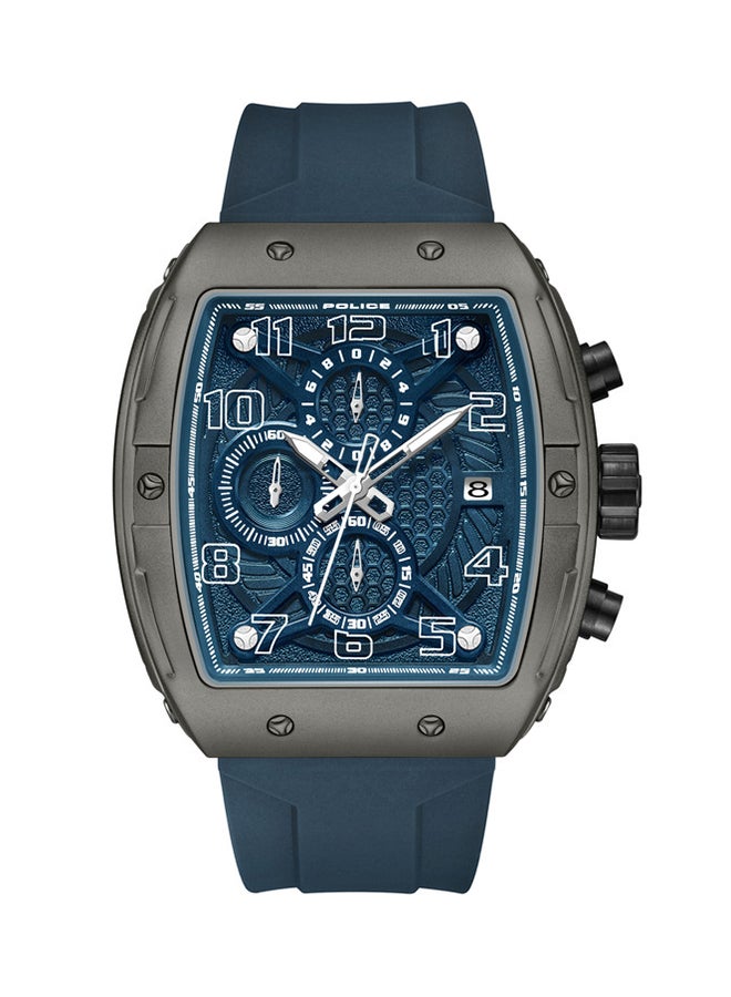 POLICE Men's Coswig Navy Blue Dial Navy Blue Silicone Strap Gents Chronograph Watch With Alloy Case  - Image 1