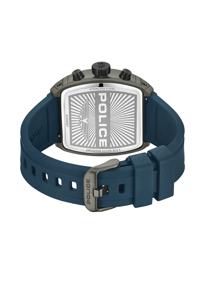 POLICE Men's Coswig Navy Blue Dial Navy Blue Silicone Strap Gents Chronograph Watch With Alloy Case  - Image 3