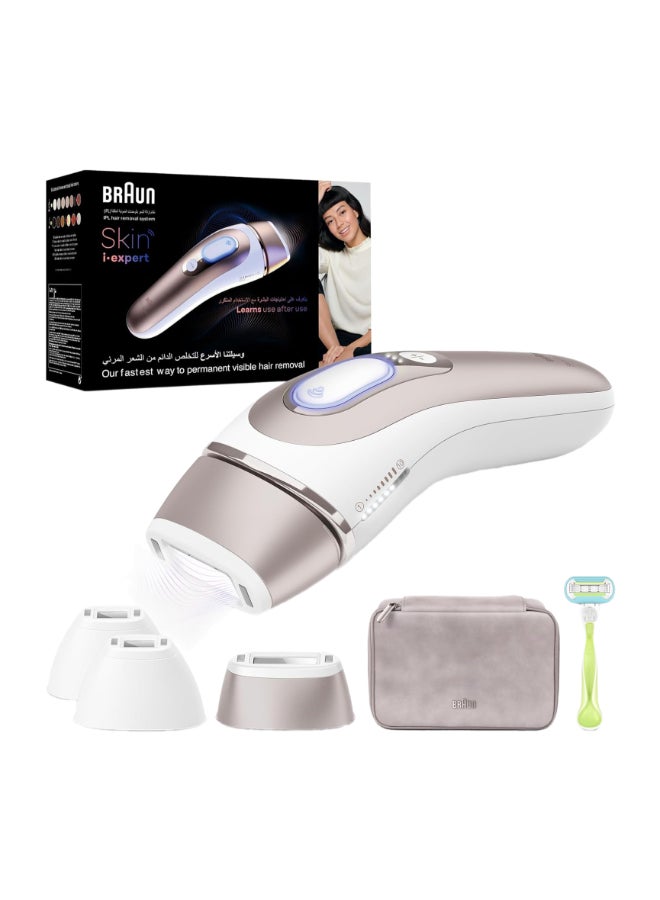 BRAUN Ipl Skin I·Expert, At Home Hair Removal, With Free App, 3 Heads, Pl7257 Pink / White  - Image 1