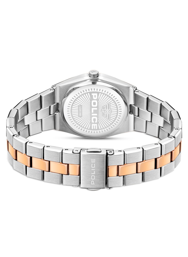 بوليس Women's Vogue Brown Mother-of-Pearl Dial With Silver & Rose Gold Stainless Steel Bracelet Analog Watch - Image 3