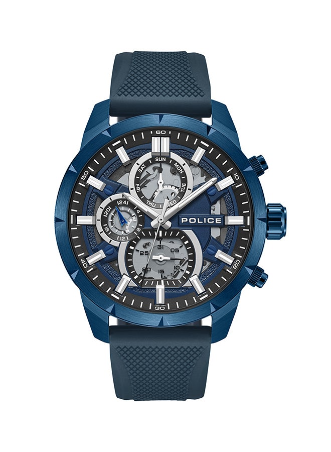 بوليس Men's Neist Matt Blue Dial Blue Silicone Strap Gents Chronograph Watch With Stainless Steel Case  - Image 1