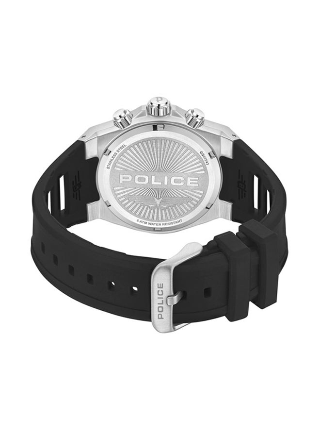 POLICE Men's Sonic Black Dial Black Silicone Strap Gents Chronograph Watch With Stainless Steel Case  - Image 3