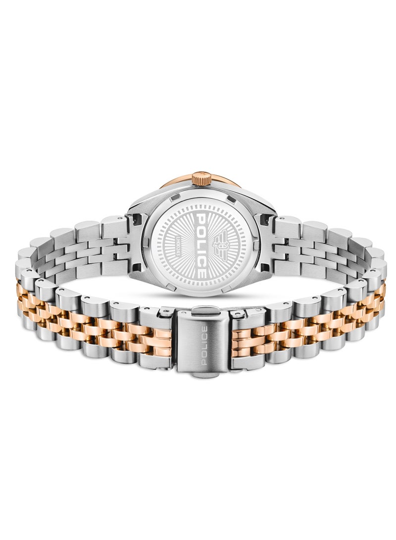 POLICE Women's FT-L02 Brown Dial with Silver & Rose Gold Stainless Steel Bracelet Analog Watch - Image 4