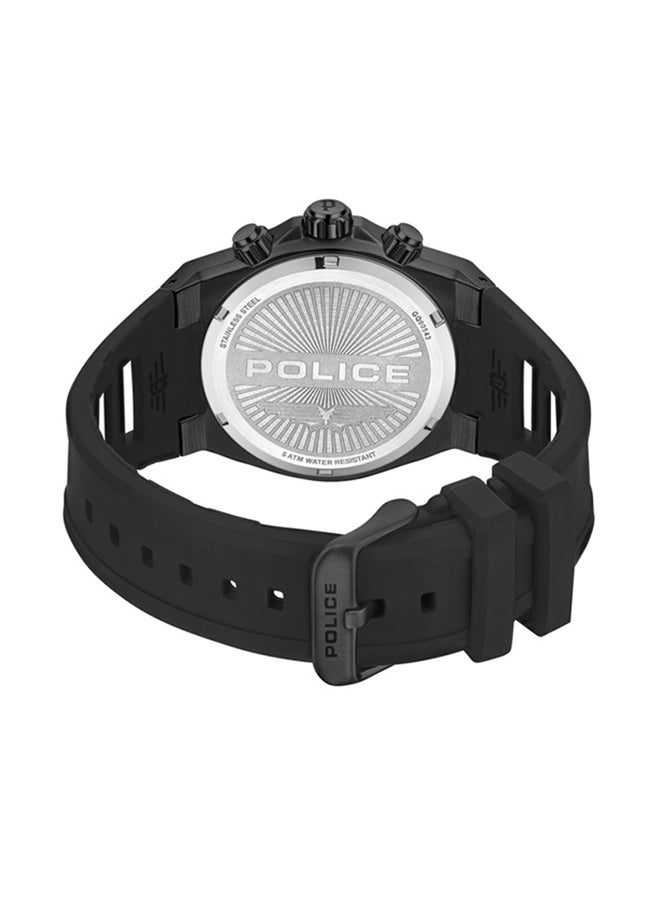 بوليس Men's Sonic Black Dial Black Silicone Strap Gents Chronograph Watch With Stainless Steel Case  - Image 3