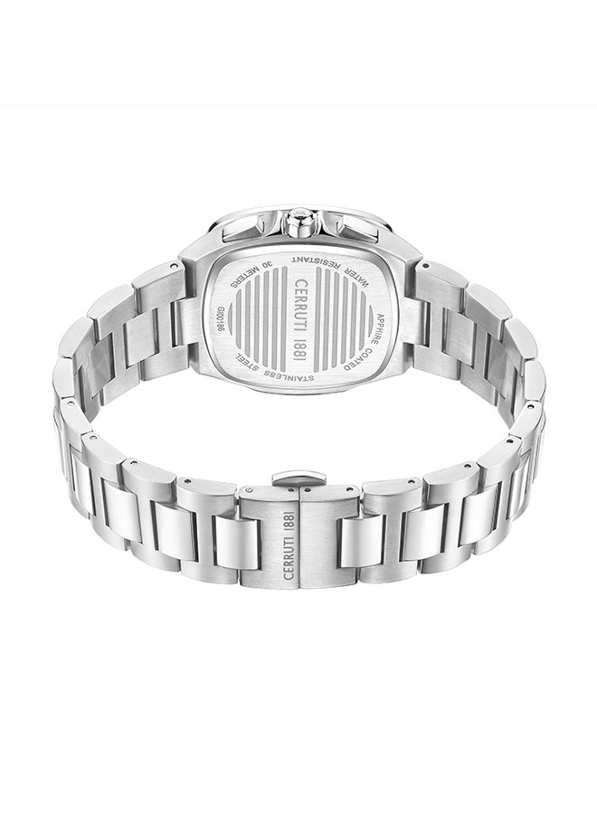 شيروتي 1881 ساعة سيروتي 1881 كاسالي أنالوج زرقاء داكنة للرجال زجاج مسطح مغطى بالياقوت وسوار من الفولاذ المقاوم للصدأ 42 مم مقاومة للماء 5 ATM - CIWGI0018601 - Image 2