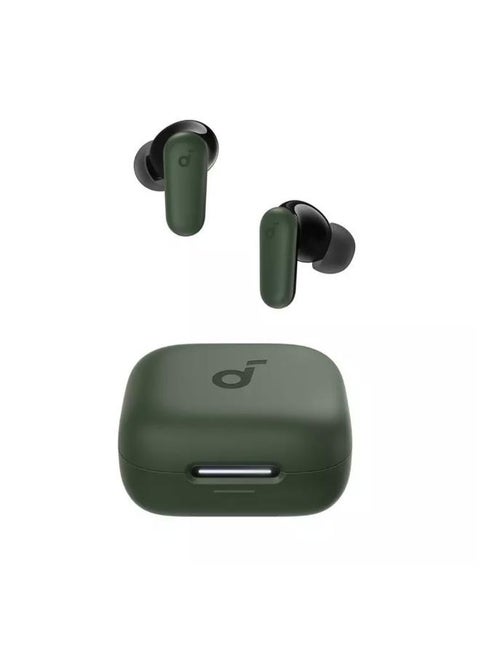 R50i NC by Anker Noise Cancelling Earbuds, Strong and Smart Noise Cancelling, Powerful Bass, 45H Playtime, 2-in-1 Case and Phone Stand, IP54, Wireless Earbuds, Bluetooth 5.4, App Control Green Green